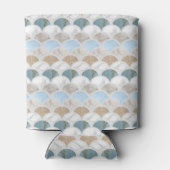 Beach Aqua Blue White Marble Pastel Mermaid Scales Dosenkühler (Rückseite)