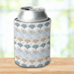 Beach Aqua Blue White Marble Pastel Mermaid Scales Dosenkühler