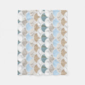 Beach Aqua Blue White Marble Pastel Mermaid Scales Fleecedecke (Vorderseite)