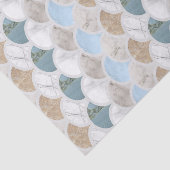 Beach Aqua Blue White Marble Pastel Mermaid Scales Seidenpapier (Ausschnitt)