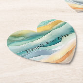 Beach Aqua Green Ocean Cream Sand Wedding Untersetzer (angewinkelt)