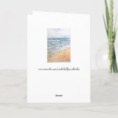 Beach Aquarell Dankeschön Karte (Rückseite)