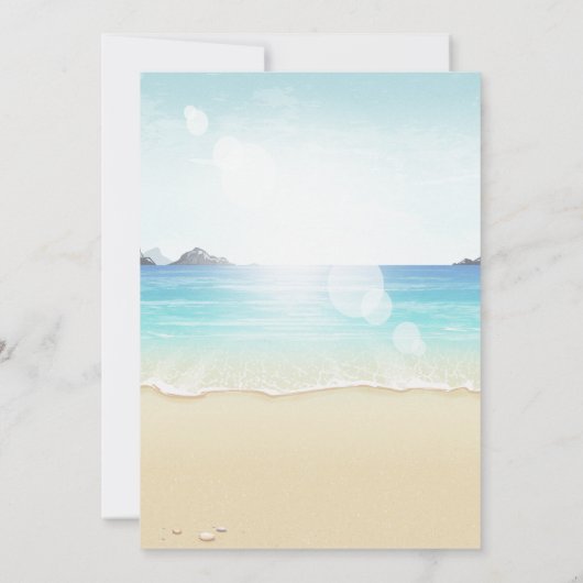 Beach Arbor Arch Tropical Brautparty Einladung (Rückseite)