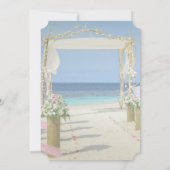 Beach Arbor Bloral Brautparty Einladung (Rückseite)