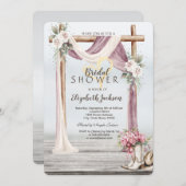 Beach Arbor Cowboy Boots Hat Bridal Shower  Einladung (Vorne/Hinten)