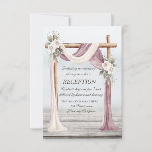 Beach Arbor Empfang Einladung (Vorderseite)