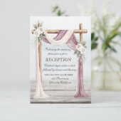 Beach Arbor Empfang Einladung (Stehend Vorderseite)