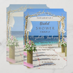 Beach Arbor Floral Brautparty Einladung