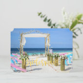Beach Arbor Floral Bridesmaid Card Einladung (Stehend Vorderseite)