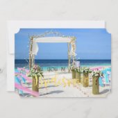 Beach Arbor Floral Bridesmaid Card Einladung (Vorderseite)