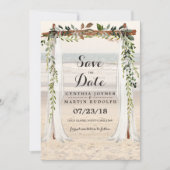 Beach Arbor Hochzeit Speichern Sie das Datum der E Einladung (Vorderseite)
