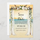 Beach Arbor Hochzeit Speichern Sie das Datum der E Einladung (Vorne/Hinten)