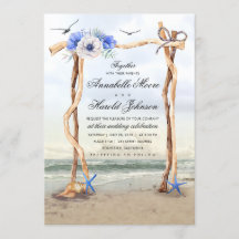 Beach Arbor Hochzeitseinladungen