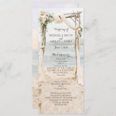 Beach-Arbor-Hochzeitsprogramm Programm (Vorne/Hinten)