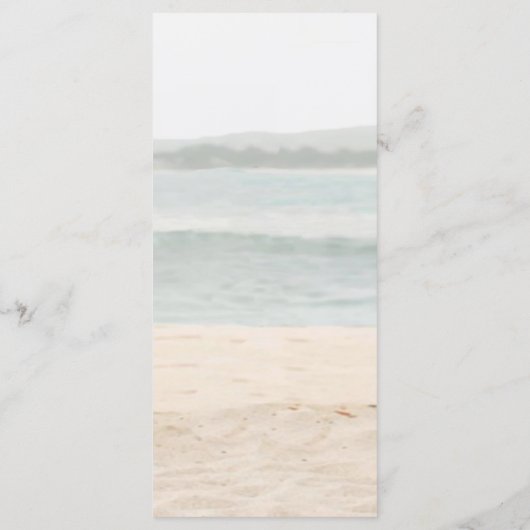 Beach Arbor Lavender Wedding Menu Card Menükarte (Rückseite)