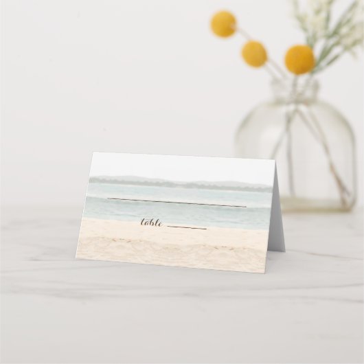 Beach Arbor Lavender Wedding Place Escort Cards Platzkarte (Vorderseite)