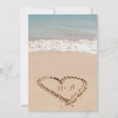 Beach Arbor Rose Tropical Blätter Sunset Wedding Einladung (Rückseite)