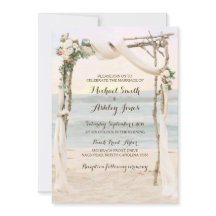 Beach Arbor Sunset Hochzeitseinladung