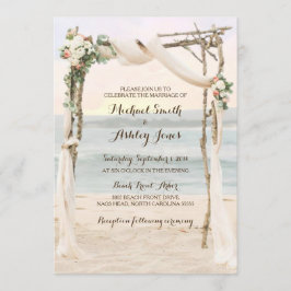 Beach Arbor Sunset Hochzeitseinladung Einladung