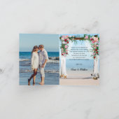 Beach Arbor Wedding Foto Vielen Dank Note Card Dankeskarte (Innenseite)