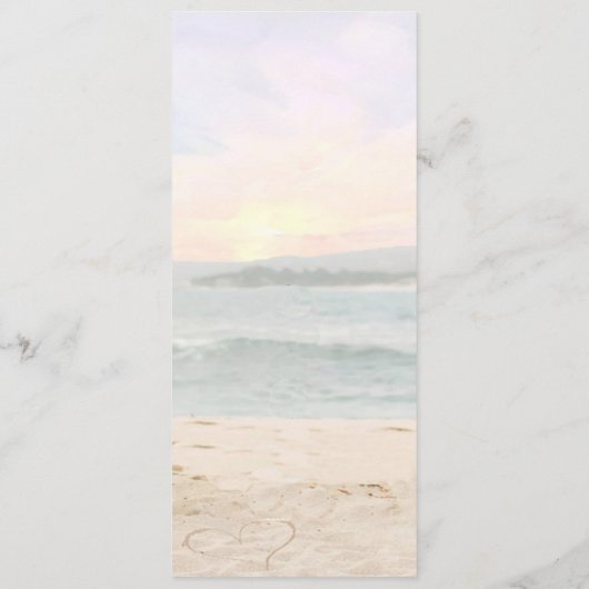 Beach Arbor Wedding Menu Card Menükarte (Rückseite)