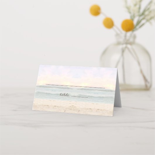 Beach Arbor Wedding Place / Escort Cards Platzkarte (Vorderseite)