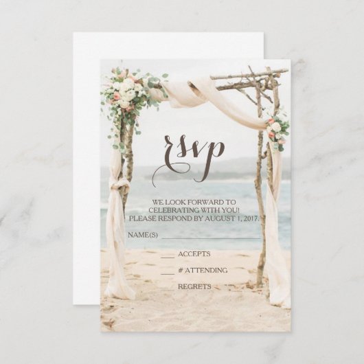 Beach Arbor Wedding RSVP (Vorne/Hinten)