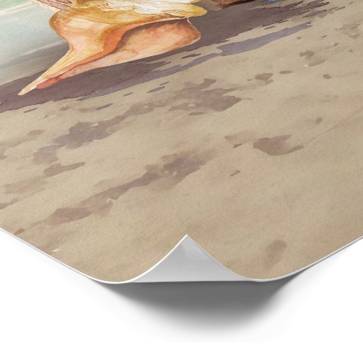 Beach Arbor Wedding Welcome Sign Poster (Ecke)