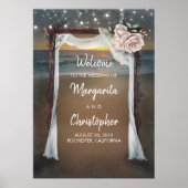 Beach Arbor Wedding Welcome Sign Poster (Vorne)
