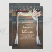 Beach Arch | Sea Sunset Brautparty Einladung (Vorne/Hinten)