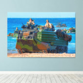 BEACH ARMOR - Angriff Amphibienfahrzeug 32x48 Leinwanddruck (Insitu (Holzboden))