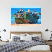 BEACH ARMOR - Angriff Amphibienfahrzeug 32x48 Leinwanddruck (Insitu (Schlafzimmer))