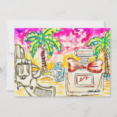 Beach Art Feiertagskarte (Vorderseite)