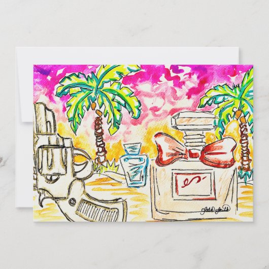 Beach Art Feiertagskarte (Vorderseite)
