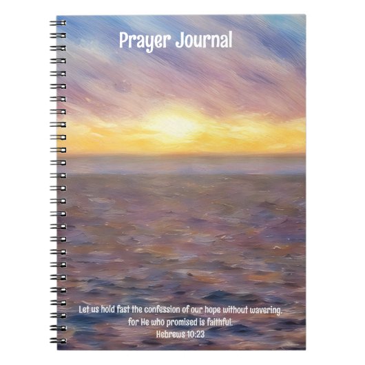 Beach Art Ocean Art Bible Verse Prayer Journal Notizblock (Vorderseite)