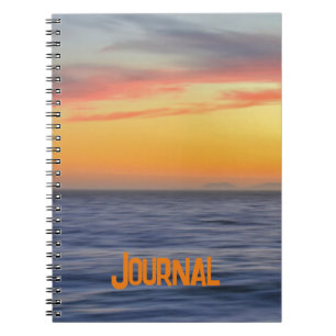 Beach Art Ocean Sunset Colorful Journal Notizblock