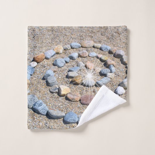 Beach Art Spiral Badhandtuch Set (Waschlappen)
