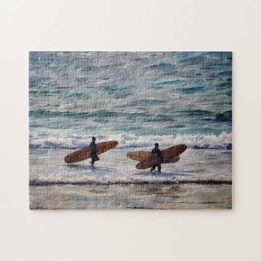 Beach Art Surf Surfer Ocean Puzzle (Horizontal)