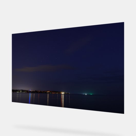 Beach at Night Acrylic Sign Acrylschild (Winkel)