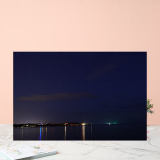 Beach at Night Acrylic Sign Acrylschild