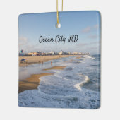Beach at Ocean City, Maryland Keramikornament (Links)