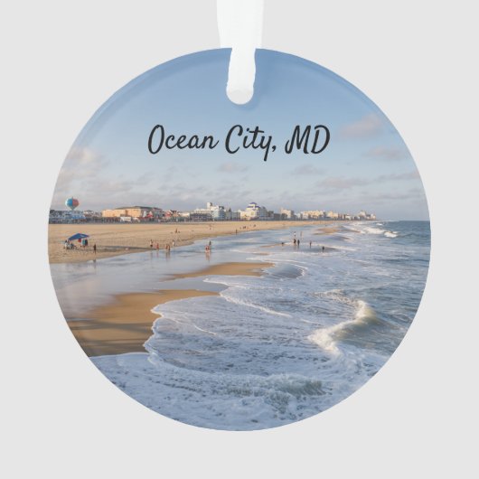 Beach at Ocean City, Maryland Ornament (Rückseite)