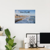 Beach at Ocean City, Maryland Poster (Heimbüro)