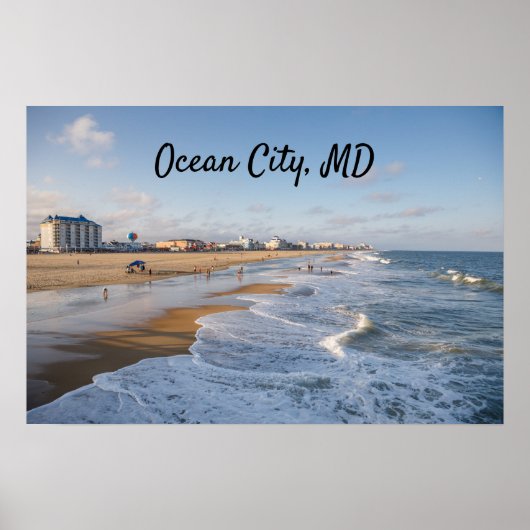 Beach at Ocean City, Maryland Poster (Vorne)