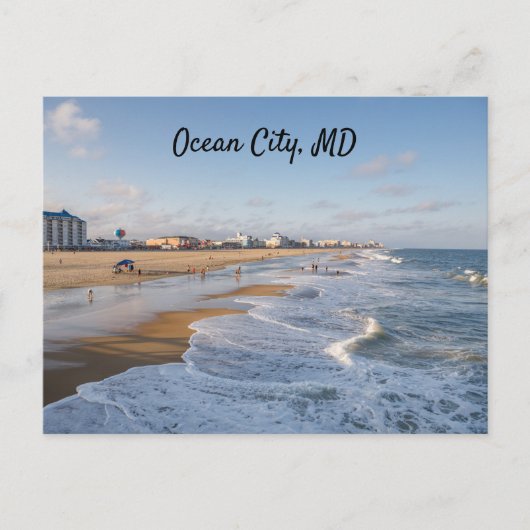 Beach at Ocean City, Maryland Postkarte (Vorderseite)