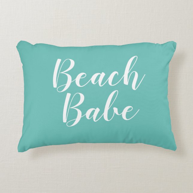 Beach Babe Beach Life Türkisches Skript Dekokissen (Vorderseite)