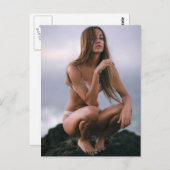 Beach Babe Bikini Modell Postkarte (Vorne/Hinten)