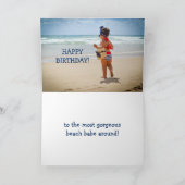 BEACH BABE BIRTHDAY CARD DANKESKARTE (Innenseite)