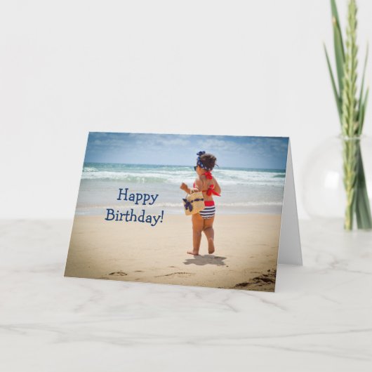 BEACH BABE BIRTHDAY CARD DANKESKARTE (Vorderseite)