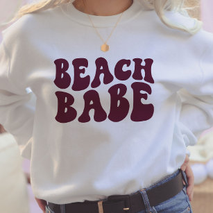 Beach Babe Burgundy Matching Junggeselinnen-Abschi Hoodie